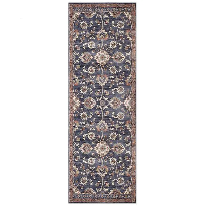 Best Kirklands Home Navy Floral Runner Blue