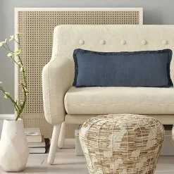 Clearance Kirklands Home Navy Handwoven Appen Lumbar Pillow Blue