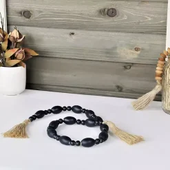 Online Kirklands Home Navy Oval Bead Wood Garland Blue
