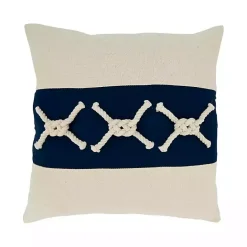 Clearance Kirklands Home Navy Rope Knots Throw Pillow Blue