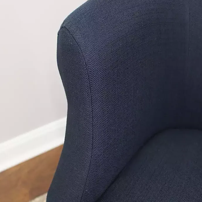 Kirklands Home Navy Rounded Accent Chair Blue
