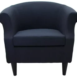 Kirklands Home Navy Rounded Accent Chair Blue