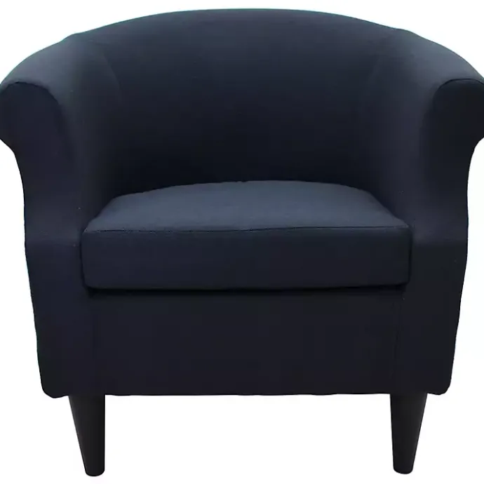 Kirklands Home Navy Rounded Accent Chair Blue
