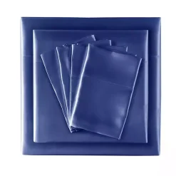 Discount Kirklands Home Navy Satin 6-pc. Full Sheet Set Blue