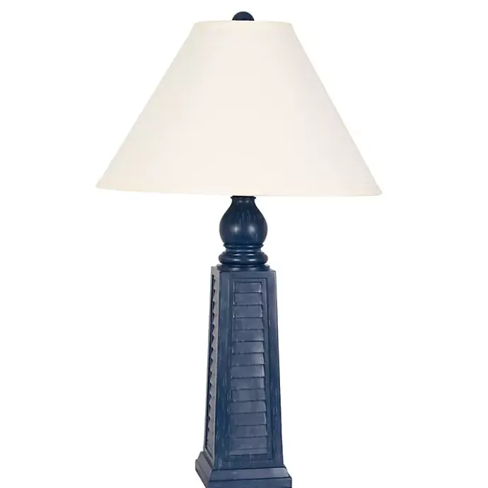 Clearance Kirklands Home Navy Shutter Table Lamps, Set of 2 Blue