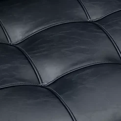 Sale Kirklands Home Navy Tufted Faux Leather Swivel Office Chair Blue