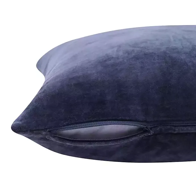 Hot Kirklands Home Navy Velvet Handmade Throw Pillow Blue