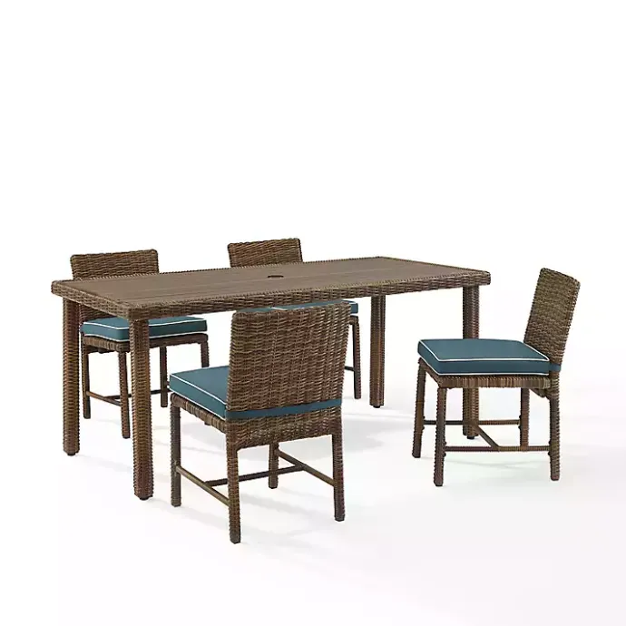 Online Kirklands Home Navy Blue Wicker 5-pc. Outdoor Dining Set