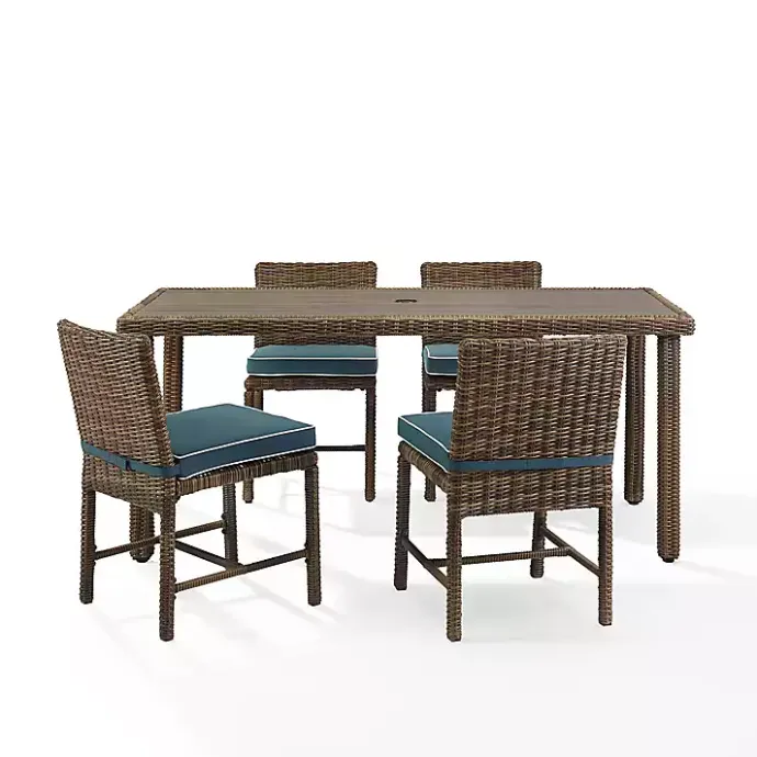 Online Kirklands Home Navy Blue Wicker 5-pc. Outdoor Dining Set