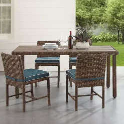 Online Kirklands Home Navy Blue Wicker 5-pc. Outdoor Dining Set