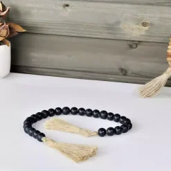 Sale Kirklands Home Navy Wood Bead Tassel Garland Blue
