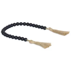 Sale Kirklands Home Navy Wood Bead Tassel Garland Blue