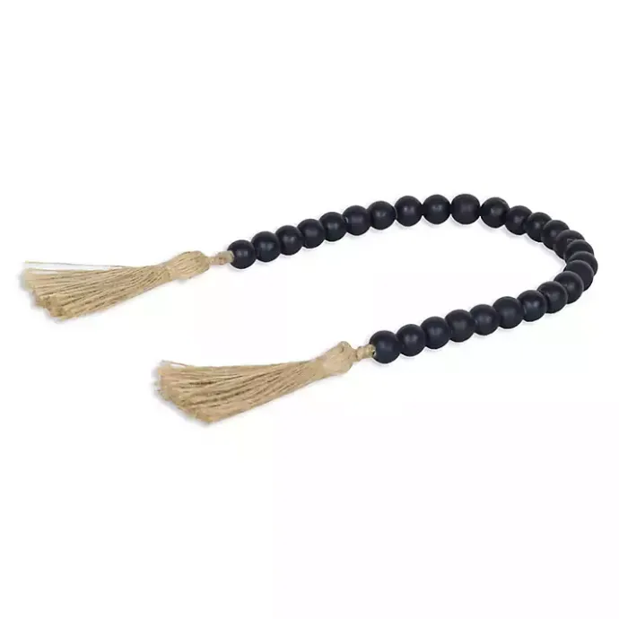 Sale Kirklands Home Navy Wood Bead Tassel Garland Blue