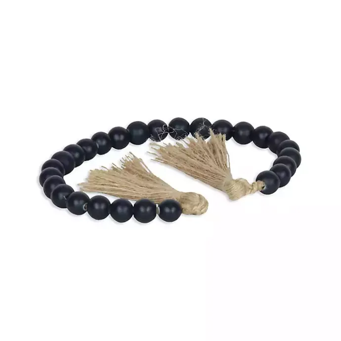 Sale Kirklands Home Navy Wood Bead Tassel Garland Blue
