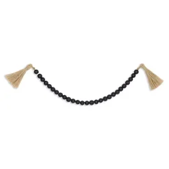 Sale Kirklands Home Navy Wood Bead Tassel Garland Blue