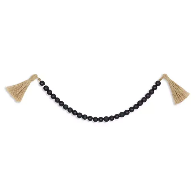 Sale Kirklands Home Navy Wood Bead Tassel Garland Blue