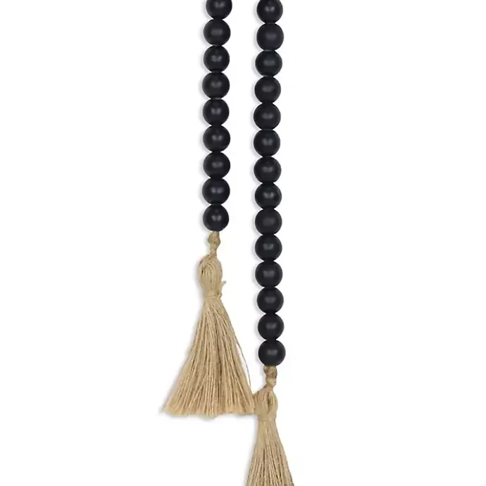 Sale Kirklands Home Navy Wood Bead Tassel Garland Blue