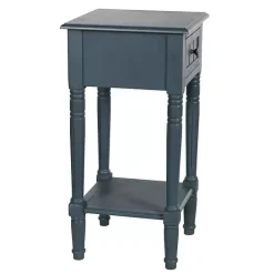 Best Kirklands Home Navy Wood Square Hampton Accent Table Blue