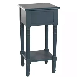 Best Kirklands Home Navy Wood Square Hampton Accent Table Blue