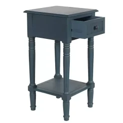 Best Kirklands Home Navy Wood Square Hampton Accent Table Blue