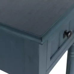 Best Kirklands Home Navy Wood Square Hampton Accent Table Blue