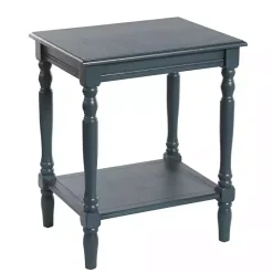 Discount Kirklands Home Navy Wood Sybil Accent Table Blue