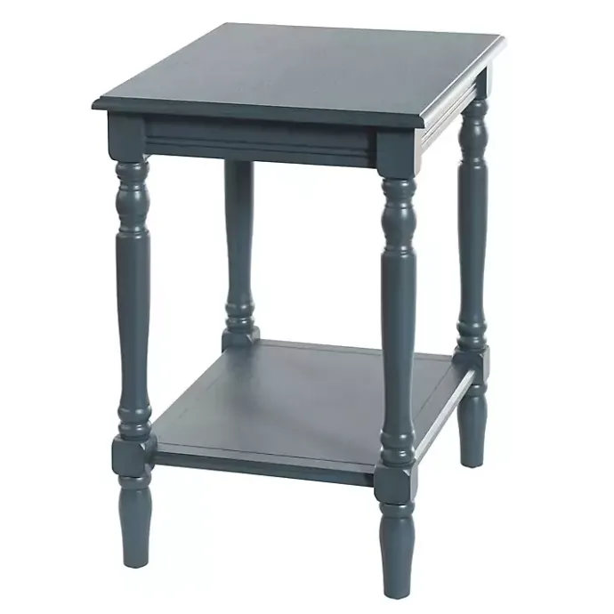 Discount Kirklands Home Navy Wood Sybil Accent Table Blue