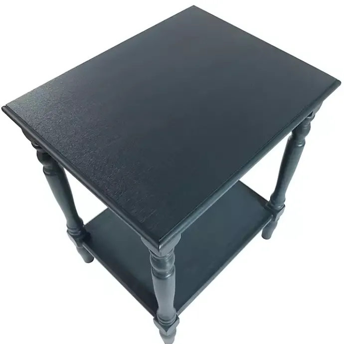 Discount Kirklands Home Navy Wood Sybil Accent Table Blue