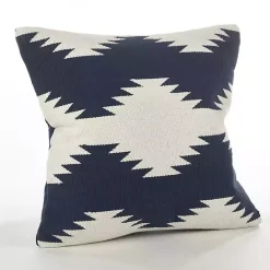 Online Kirklands Home Navy Blue Wool Kilim Outdoor Pillow