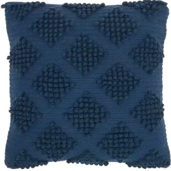 Clearance Kirklands Home Navy Woven Diamond Pillow Blue