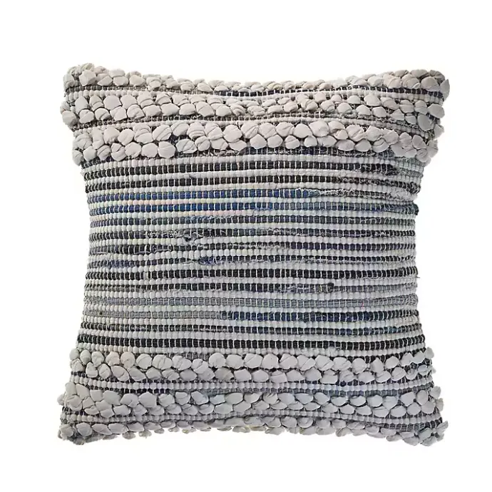 Online Kirklands Home Navy Bold Textured Pillow