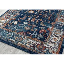 Outlet Kirklands Home Navy Bordered Pattern Area Rug, 7x9