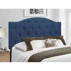 Clearance Kirklands Home Navy Bryne Button Tufted Full/Queen Headboard Blue