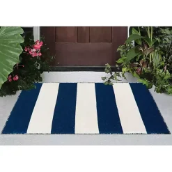 Sale Kirklands Home Navy Cabana Stripe Indoor/Outdoor Scatter Rug