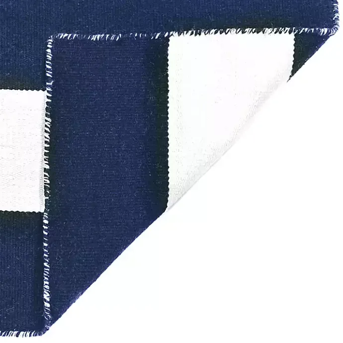 Sale Kirklands Home Navy Cabana Stripe Indoor/Outdoor Scatter Rug