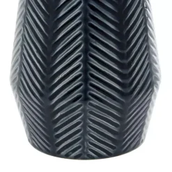 Hot Kirklands Home Navy Carved Chevron Ceramic Vases, Set of 2 Blue