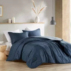 Hot Kirklands Home Navy Chambray 3-pc. Full/Queen Comforter Set Blue