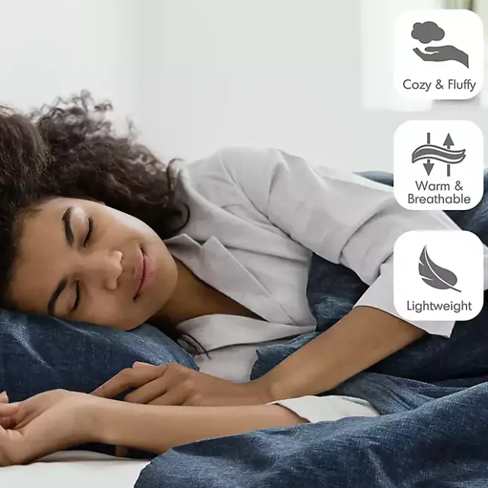 Hot Kirklands Home Navy Chambray 3-pc. Full/Queen Comforter Set Blue