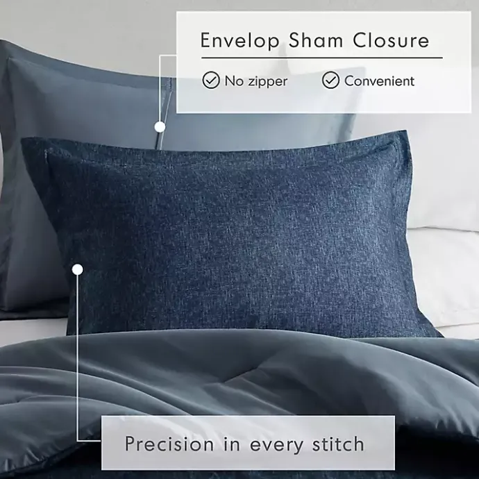 Hot Kirklands Home Navy Chambray 3-pc. Full/Queen Comforter Set Blue