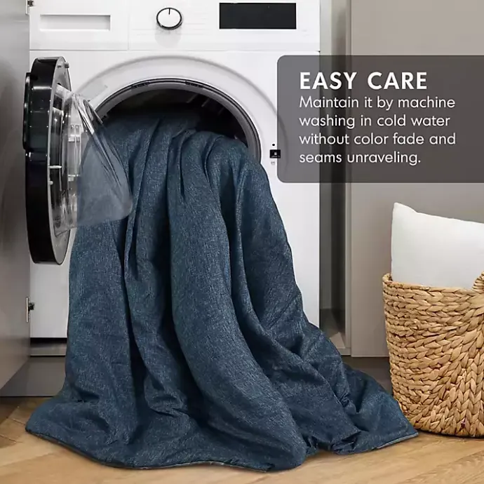 Hot Kirklands Home Navy Chambray 3-pc. Full/Queen Comforter Set Blue