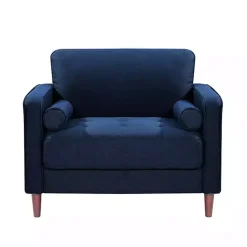 Kirklands Home Navy Chelsea Modern Accent Chair Blue