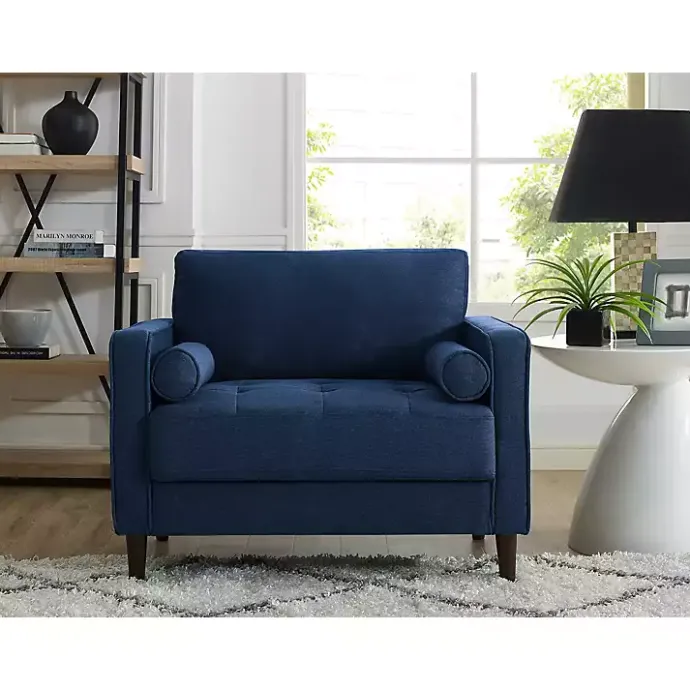 Kirklands Home Navy Chelsea Modern Accent Chair Blue