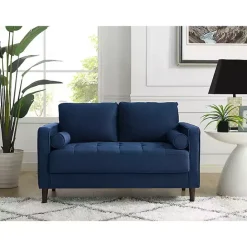 Sale Kirklands Home Navy Chelsea Modern Loveseat Blue