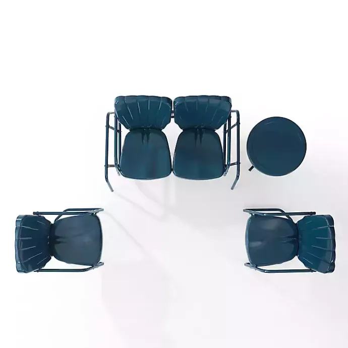 Clearance Kirklands Home Navy Clamshell 4-pc. Outdoor Furniture Set Blue