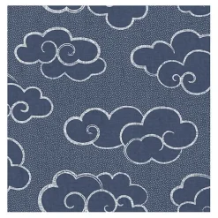 Discount Kirklands Home Navy Cloudy Skies Peel & Stick Wallpaper Blue