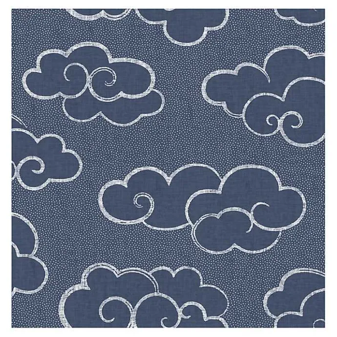 Discount Kirklands Home Navy Cloudy Skies Peel & Stick Wallpaper Blue