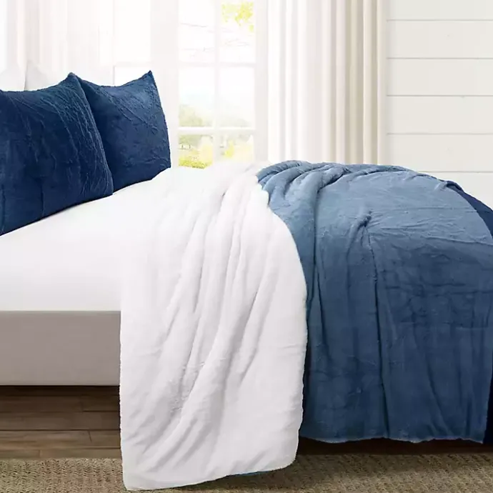 Sale Kirklands Home Navy Color Block 3-pc. Full/Queen Comforter Set Blue