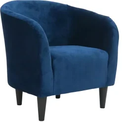 Best Kirklands Home Navy Curved Tub Accent Chair Blue