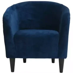 Best Kirklands Home Navy Curved Tub Accent Chair Blue