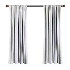 Best Kirklands Home Navy Farmhouse Stripe Curtain Panels, Set of 2